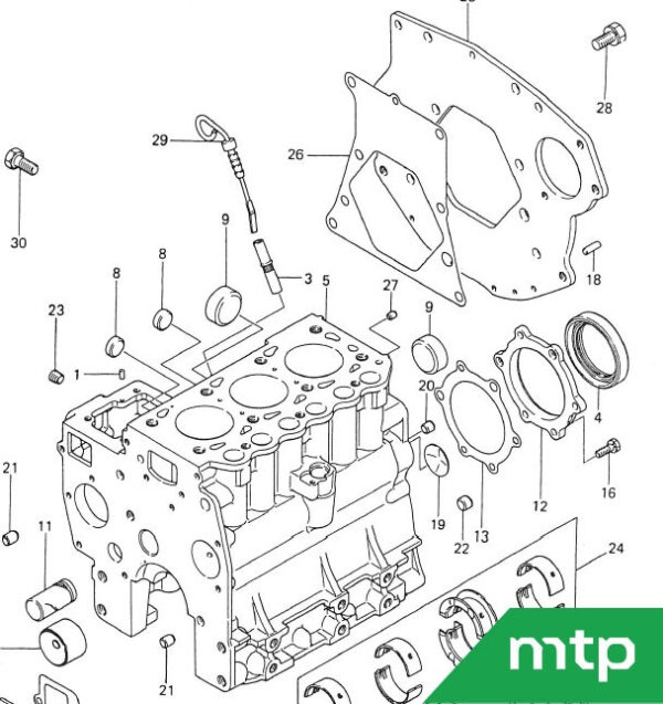 Pakking krukaskeerring Iseki TU1400/1500/1600 - Afbeelding 2