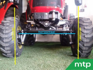 Vooraskeerring 4wd verticaal Kubota L/GL groot