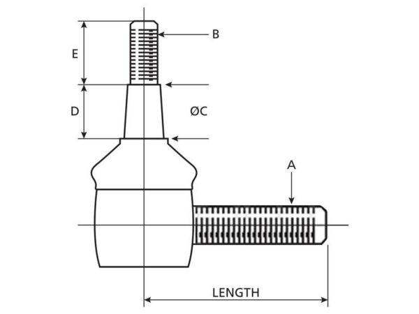 Stuurkogel Iseki TS - linkse draad - Afbeelding 2