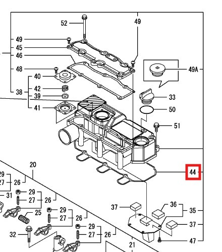 Kleppendeksel pakking Yanmar SA / John Deere - 119515-11310 - Afbeelding 4