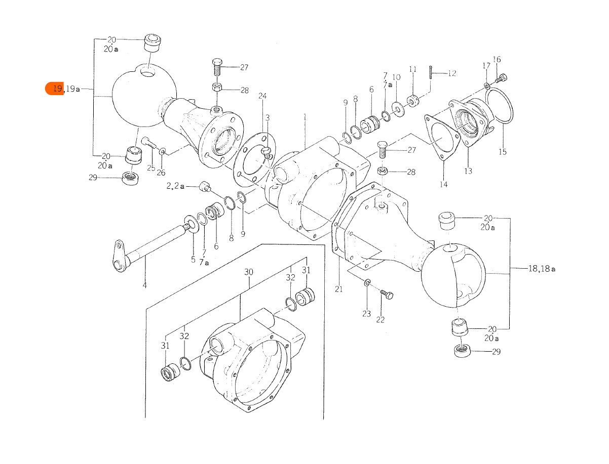 Voorastrechter links Iseki TX 4wd - 1427-432-2100-0 gebruikt - Afbeelding 4